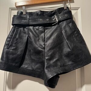 Top Shop Vegan Leather High waist Shorts